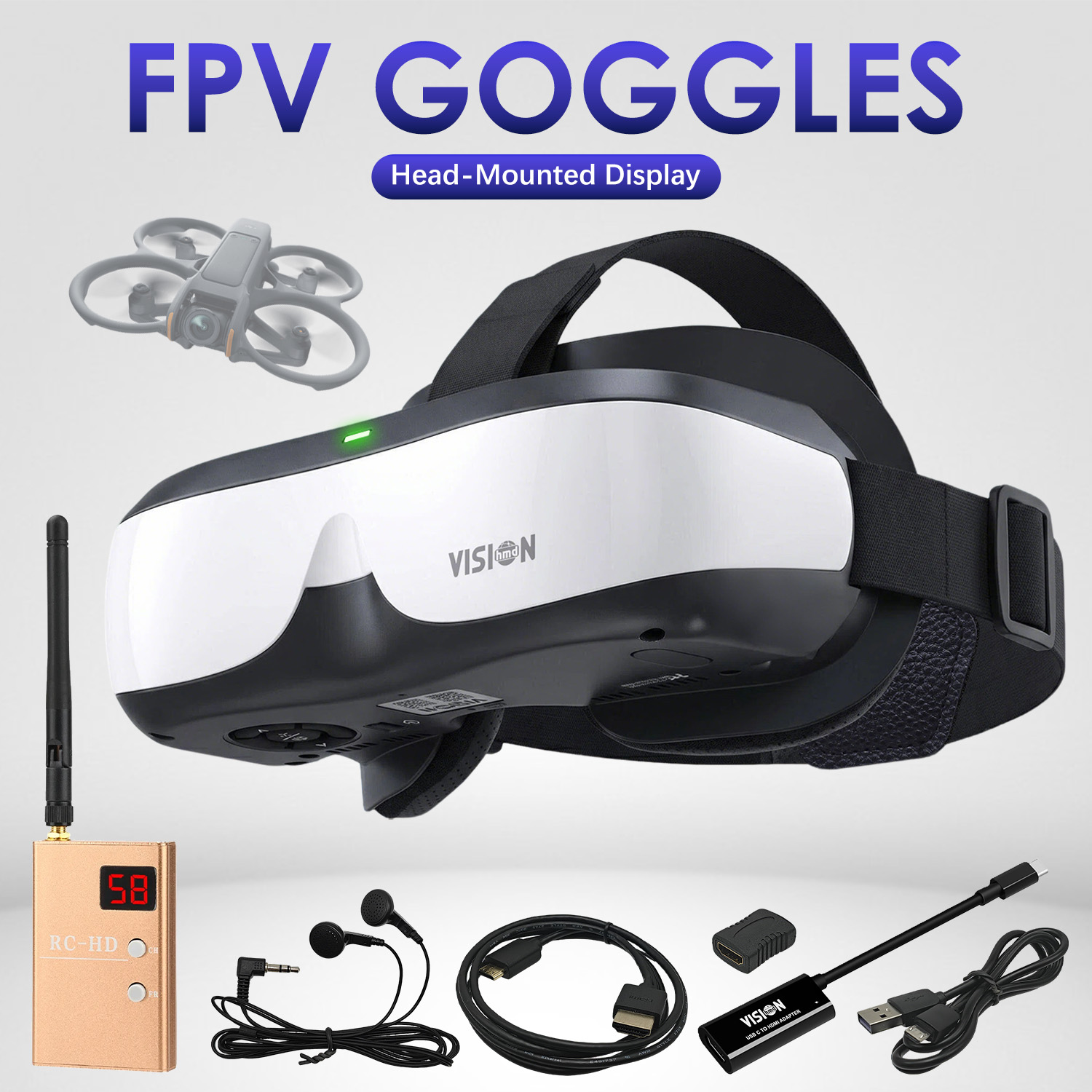 Skyzone Sky04O Pro Fpv Goggles - Kit de Óculos de Vídeo FPV